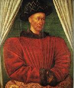 FOUQUET, Jean Portrait of Charles VII of France dg Germany oil painting artist
